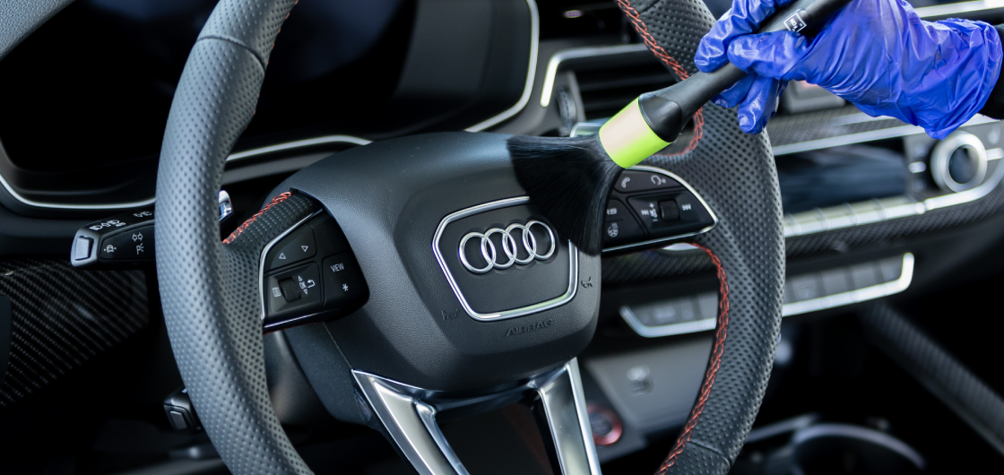 Audi Steering Wheel Cleaning