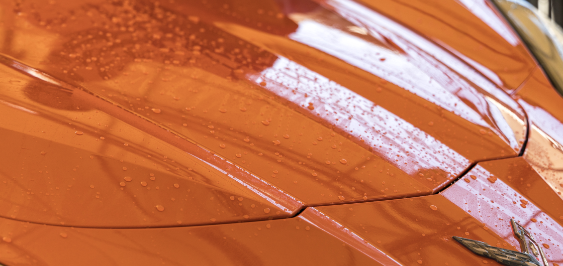 Orange Chevrolet Car After Wash
