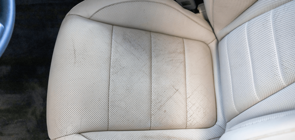 Car seat appears immaculate following a cleaning