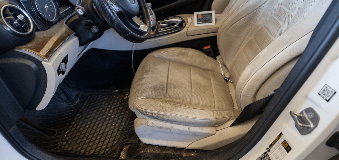 Dirty Car Driver Seat